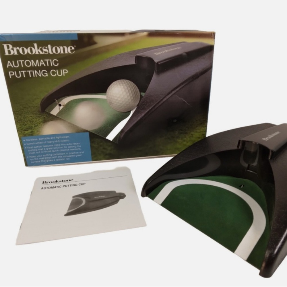 Brookstone Black and Green Golf Putting Trainer